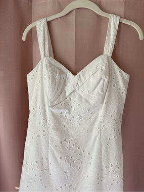 Lilly Pulitzer White Eyelet Sweetheart Strap Romper